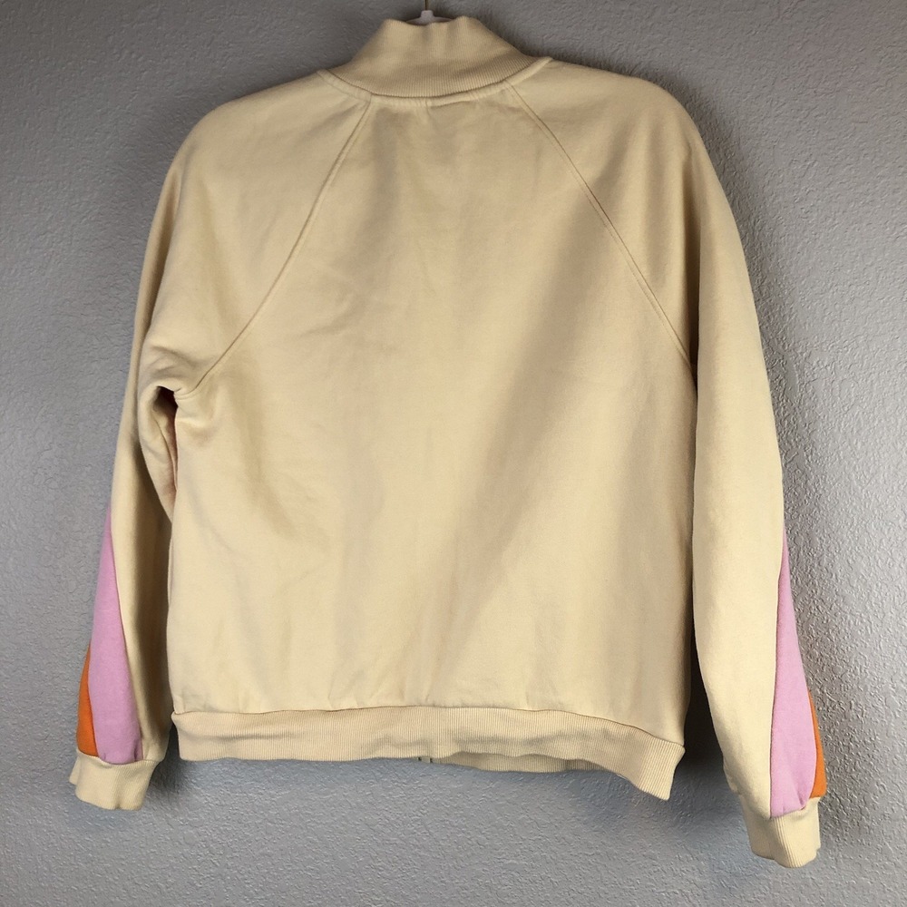Lego Cream Zip-Up Sweatshirt with Pink, Red & Orange Stripes - Picture 8 of 8